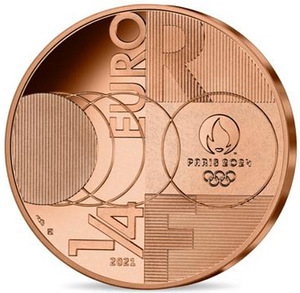 FRANCE 1/4 EURO 2021 - HANDOVER TOKYO-PARIS (2 foto / 2)