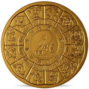 FRANCE 1/4 EURO 2021 - YEAR OF THE TIGER CHILD'S (2 foto / 2)