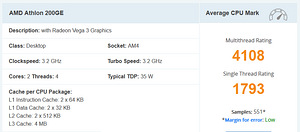 AMD Athlon 200GE, 35W, 3.2GHz (Radeon Vega 3 Graphics) (2 foto / 2)