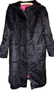 Bastion karvane must mantel kapuutsiga (44-46/ 2XL) (2 foto / 9)
