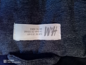 Джинсового цвета куртка детская H&M 116см (6 фото из 6)