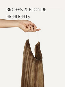 Juuksepikendus HALO HAIR , Brown & Blonde Highlights (1 foto / 2)