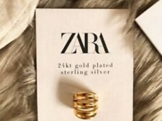 24kt kullast Zara kasutamata sõrmus originaalpakendis