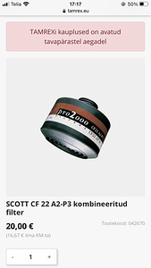Scott värvimaski filtrid (1 foto / 2)