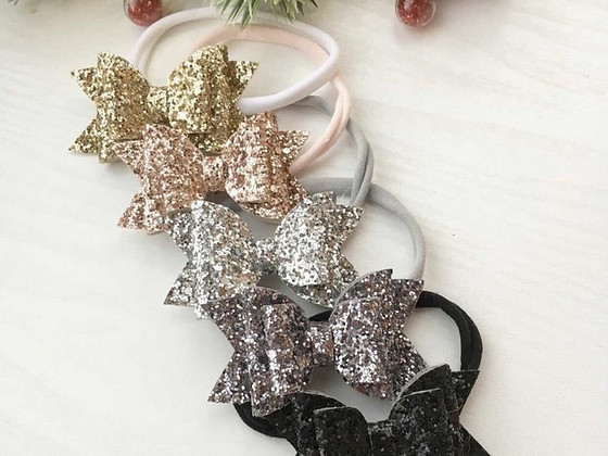 🎀Бантики из глиттера. 🎀