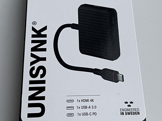 Unisynk 3 Port USB-C Hub V2 , Black