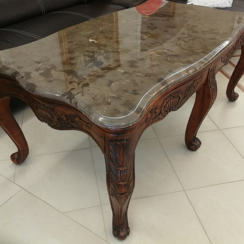 Antiik Laud ideaalses korras -puu ja marmor 137x 67x h58 cm