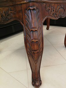 Antiik Laud ideaalses korras -puu ja marmor 137x 67x h58 cm (3 foto / 4)