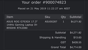 Продать достойный игровой ноутбук Asus ROG G703GX | (6 фото из 6)