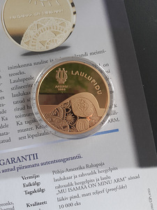 Kullatud medal "Laulupidu" (2 foto / 3)