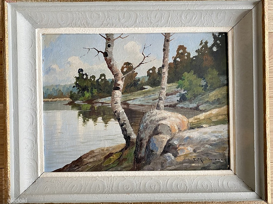 Картина финского художника Эйнара Кольманна, 40х31,5см.
