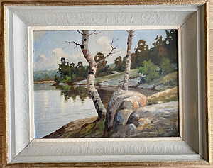 Картина финского художника Эйнара Кольманна, 40х31,5см. (1 фото из 3)