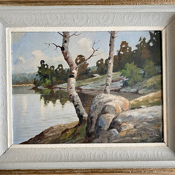 Картина финского художника Эйнара Кольманна, 40х31,5см.
