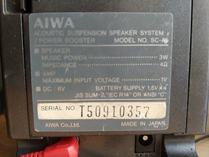 AIWA SC-A5 acoustic suspension speaker system for Walkman (4 foto / 6)