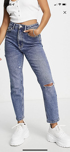 UUED Stradivarius mom jeans 38 (sobivad pigem 36), siltidega (2 foto / 3)
