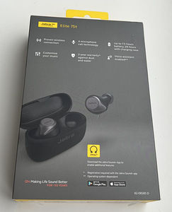 Jabra Elite 75t Wireless Black/Titanium Black/Gold Beige (4 фото из 6)