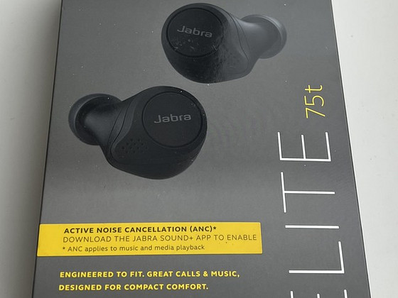 Jabra Elite 75t Wireless Charging Enabled Black