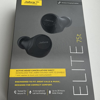 Jabra Elite 75t Wireless Charging Enabled Black