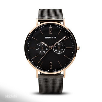 Золотые-черные мужские часы Bering