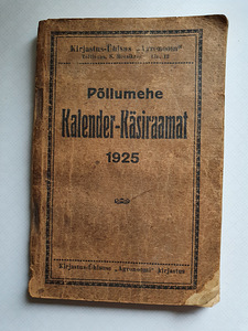 Põllumehe kalender käsiraamat 1925 (1 foto / 1)