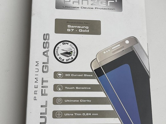 Samsung Galaxy S7 Gold Panzer Premium Full Fit Glass