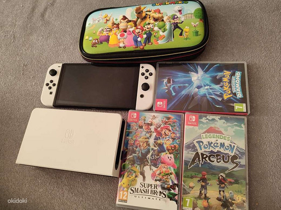 Nintendo Switch OLED + игры + чехол
