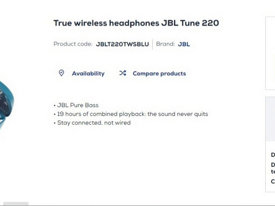 Продам: Наушники JBL Tune 220