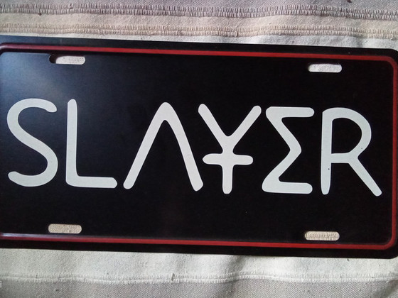 Автомобильный номер США с логотипом Slayer