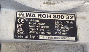 Перфоратор Waler WA ROH 800 32 + Чемодан (5 фото из 6)