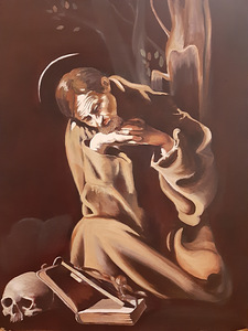 Püha Franciscuse koopia, Caravaggio 40x50cm, õli lõuendil (1 foto / 2)