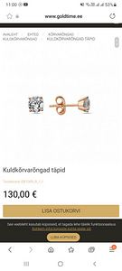 Kuld, 585 kõrvarõngad kividega (3 foto / 3)