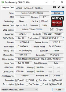 Videokaart amd rx 550 4gb (5 foto / 5)
