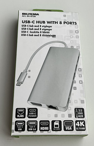 Biltema USB Type C hub with 8 ports (1 фото из 3)