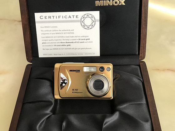 MINOX GOLD. DC 4211 позолота 24 карат с бриллиантами