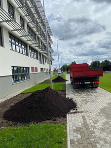 Просеянная почва земля чернозём для парников грядок газона (4 фото из 6)