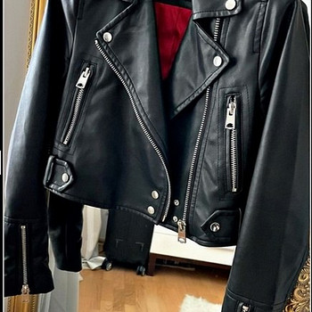 Кожаная куртка pull & Bear XS