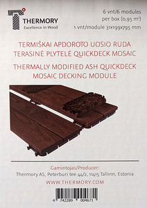 Термообработанные доски для террасы Thermory QuickDeck (2 фото из 3)