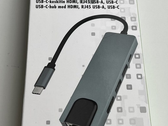 Biltema USB Type C hub with HDMI, RJ45 USB-A and USB-C ports