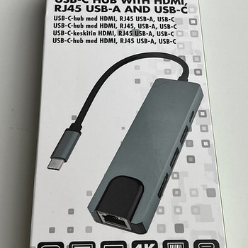 Biltema USB Type C hub with HDMI, RJ45 USB-A and USB-C ports
