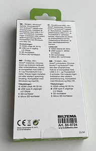 Biltema USB Type C hub with HDMI, SD, Micro SD and USB-A (2 фото из 3)