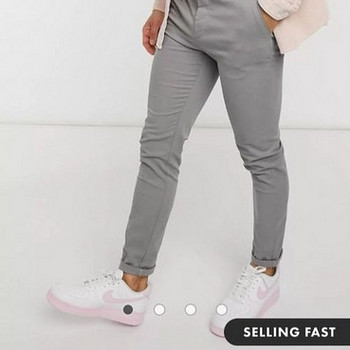 ASOS DESIGN skinny chinos in light grey
