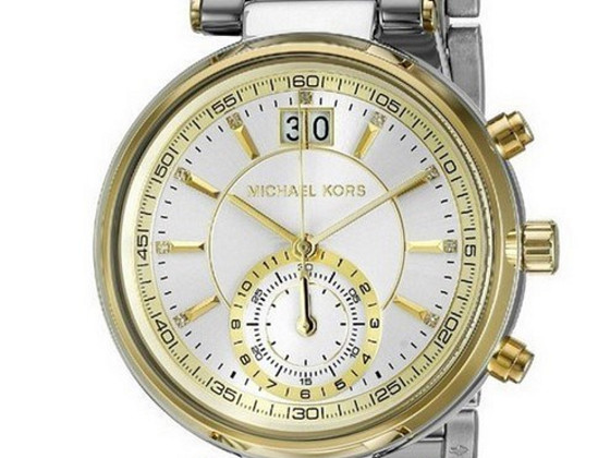 Michael Kors Sawyer Two Tone Watch MK6225