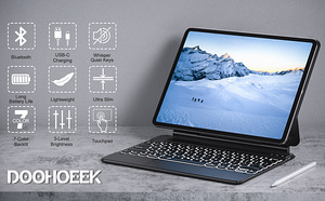 Doohoeek iPad Pro 12.9 Klaviatuur Ümbris / Magic Keyboard (5 foto / 5)