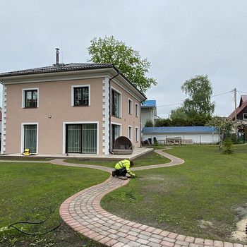 Haljastus, sillutuskivi, terrassid. Haljastus, sillutuskivid