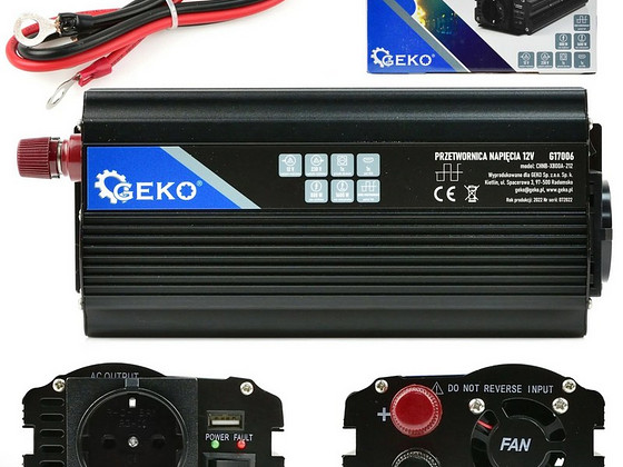 AutoInverter 12V/220V,1600W.+USB.Uus.
