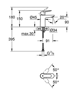 VALAMUSEGISTI GROHE BAU EDGE, KROOM (2 foto / 2)
