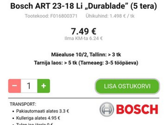 Trimmernoad Bosch ART 23-18