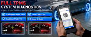 Тестер протектора,давления шинах,XTOOL TP300,TPMS, тормозной (7 фото из 10)