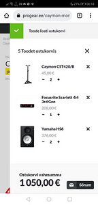 Yamaha Hs8 + Scarlet 4i4 + statiivid (1 foto / 1)