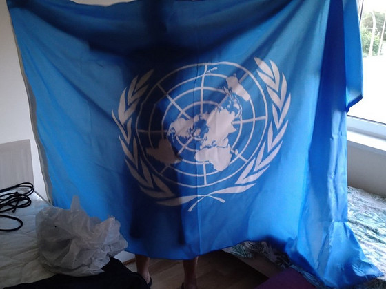 Флаг UN с Либерии